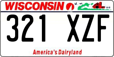 WI license plate 321XZF