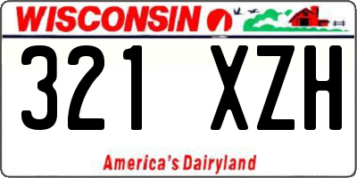 WI license plate 321XZH