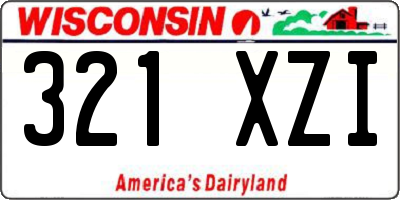 WI license plate 321XZI