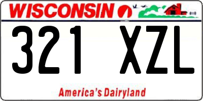 WI license plate 321XZL