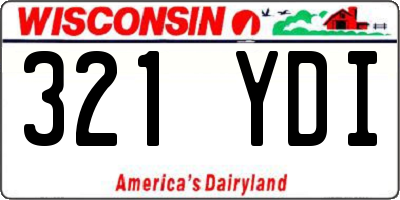WI license plate 321YDI