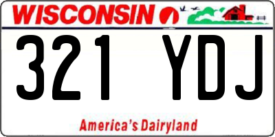 WI license plate 321YDJ