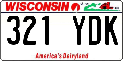 WI license plate 321YDK