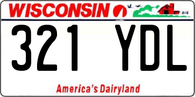 WI license plate 321YDL