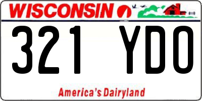 WI license plate 321YDO