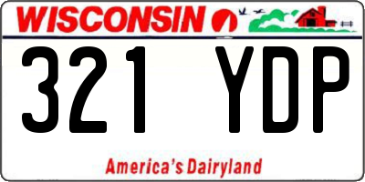 WI license plate 321YDP