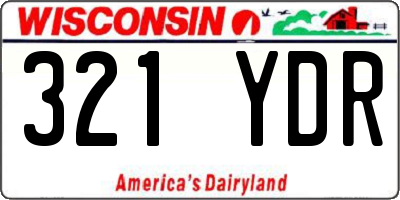 WI license plate 321YDR