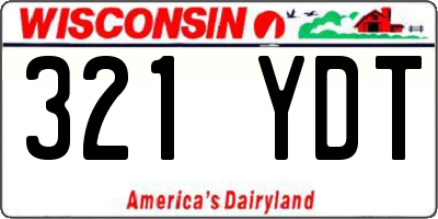 WI license plate 321YDT
