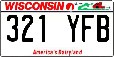 WI license plate 321YFB