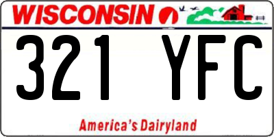 WI license plate 321YFC