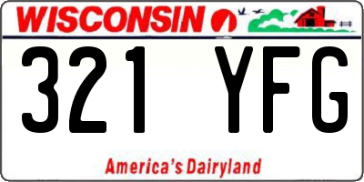 WI license plate 321YFG