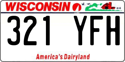 WI license plate 321YFH
