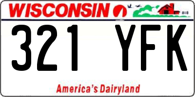 WI license plate 321YFK