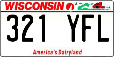 WI license plate 321YFL