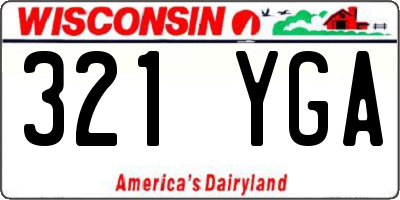 WI license plate 321YGA