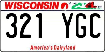 WI license plate 321YGC