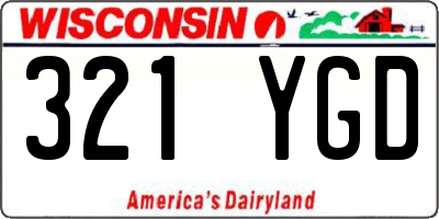 WI license plate 321YGD