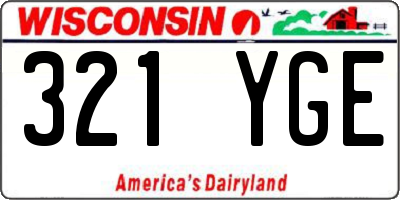 WI license plate 321YGE