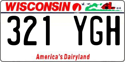 WI license plate 321YGH