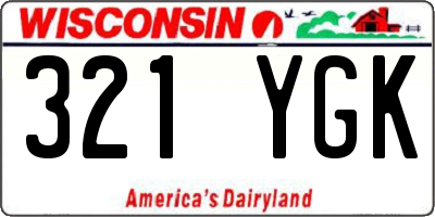 WI license plate 321YGK