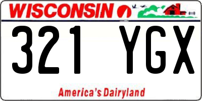 WI license plate 321YGX