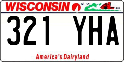 WI license plate 321YHA