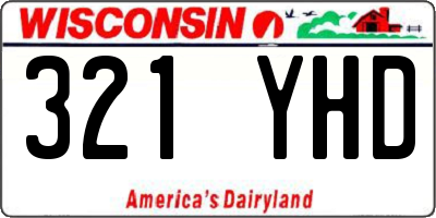 WI license plate 321YHD