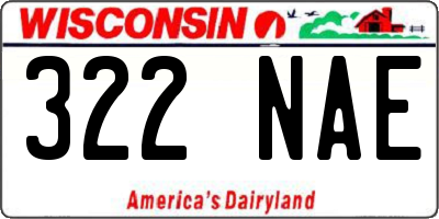 WI license plate 322NAE