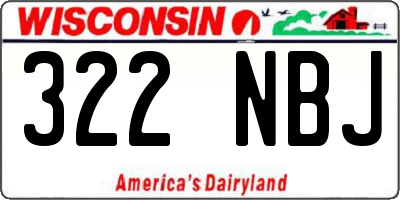 WI license plate 322NBJ