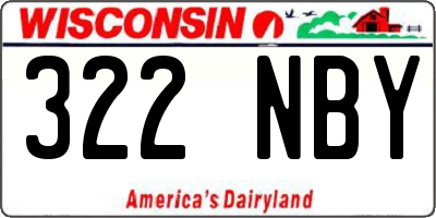 WI license plate 322NBY