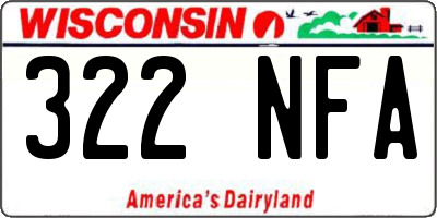 WI license plate 322NFA