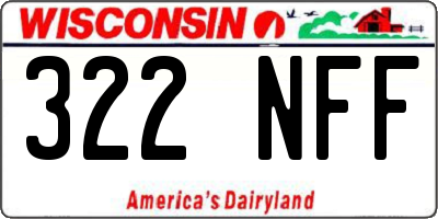 WI license plate 322NFF