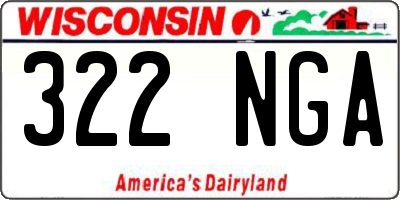 WI license plate 322NGA