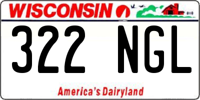 WI license plate 322NGL