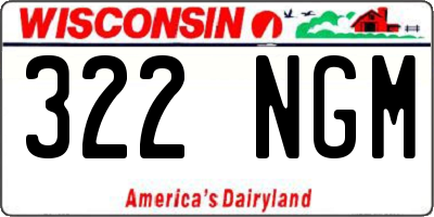WI license plate 322NGM