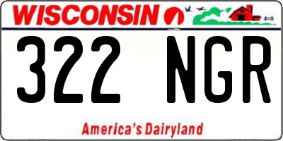 WI license plate 322NGR