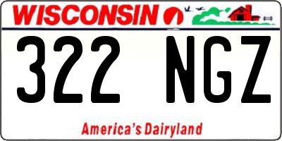 WI license plate 322NGZ