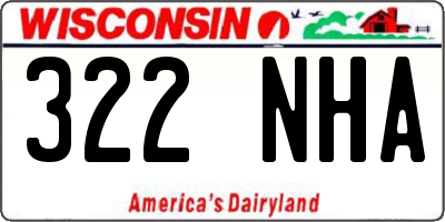 WI license plate 322NHA