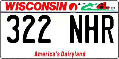 WI license plate 322NHR