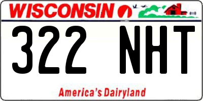 WI license plate 322NHT