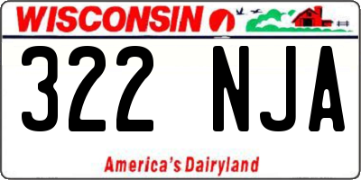 WI license plate 322NJA