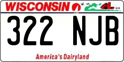 WI license plate 322NJB