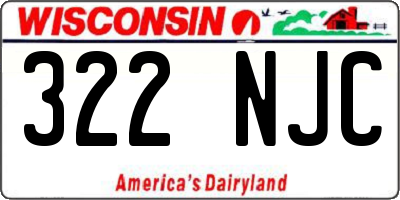 WI license plate 322NJC