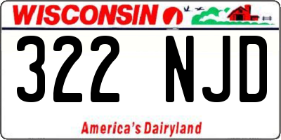 WI license plate 322NJD