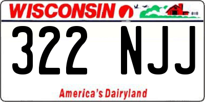 WI license plate 322NJJ