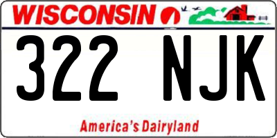 WI license plate 322NJK