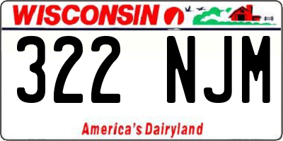 WI license plate 322NJM