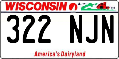 WI license plate 322NJN