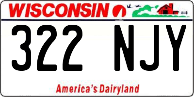 WI license plate 322NJY