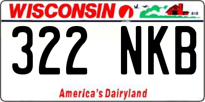 WI license plate 322NKB